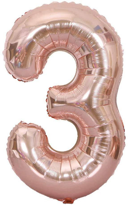 34" Balloon Numbers - Rose Gold - Party America