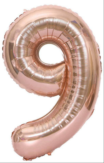 34" Balloon Numbers - Rose Gold - Party America