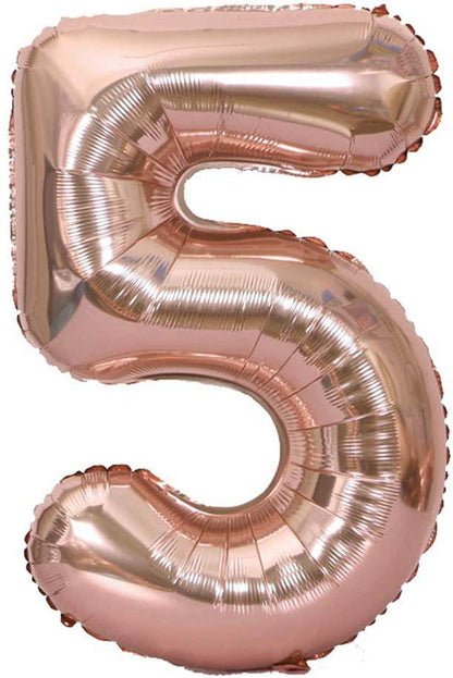 34" Balloon Numbers - Rose Gold - Party America