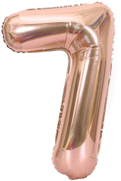 34" Balloon Numbers - Rose Gold - Party America
