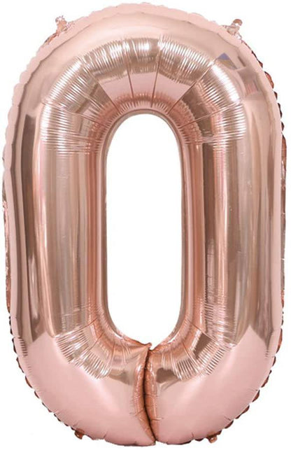 34" Balloon Numbers - Rose Gold - Party America