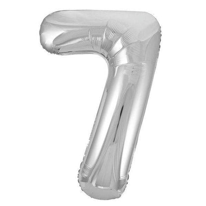 34" Balloon Numbers - Silver - Party America