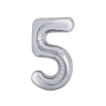 34" Balloon Numbers - Silver
