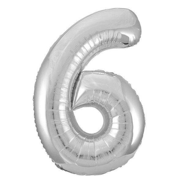 34" Balloon Numbers - Silver - Conver USA