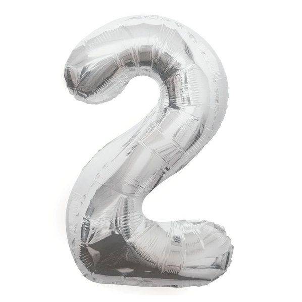 34" Balloon Numbers - Silver - Conver USA