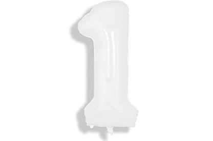 34" Balloon Numbers - White
