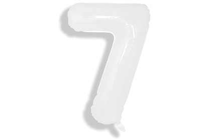 34" Balloon Numbers - White
