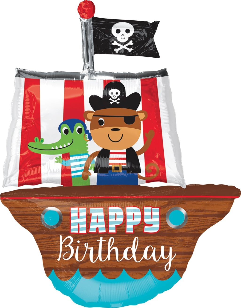 34" Birthday Pirate Ship (5ct)