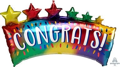 34" Congrats Star Banner