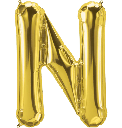 34" Gold Foil Balloon Letters - ConverUSA