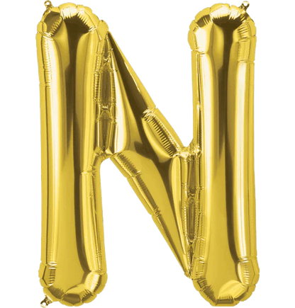 34" Gold Foil Balloon Letters - ConverUSA