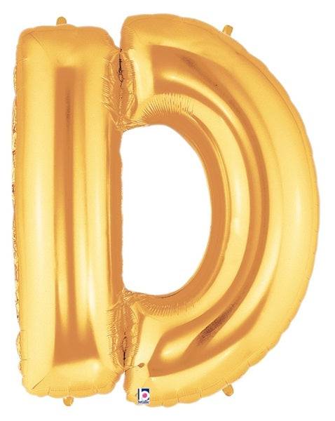 34" Megaloon Letter D - Gold