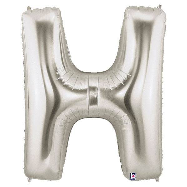 34" Megaloon Letter H - Silver