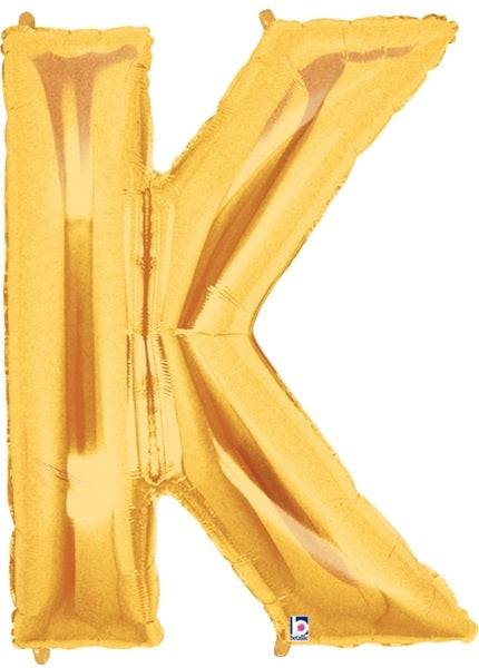 34" Megaloon Letter K - Gold