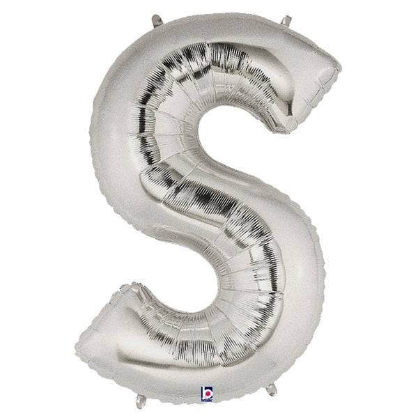 34" Megaloon Letter S - Silver