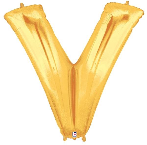 34" Megaloon Letter V - Gold