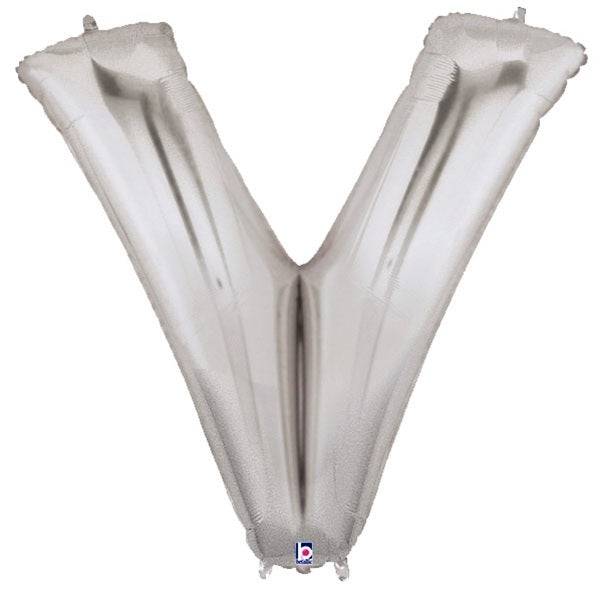 34" Megaloon Letter V - Silver