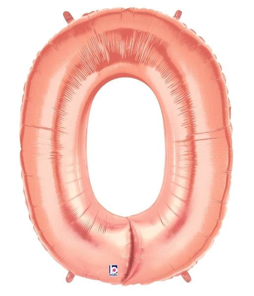 34" Megaloon Number 0 - Rose Gold