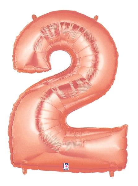 34" Megaloon Number 2 - Rose Gold