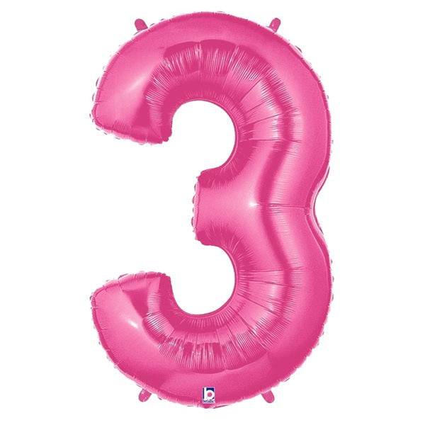 34" Megaloon Number 3 - Pink
