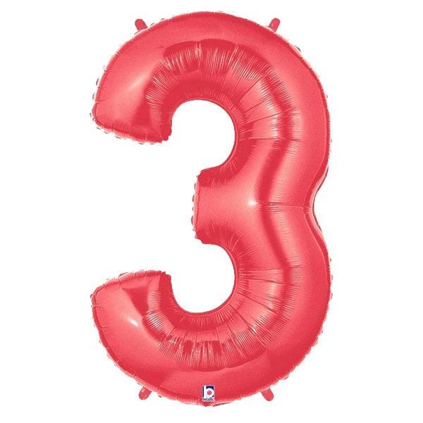 34" Megaloon Number 3 - Red