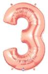 34" Megaloon Number 3 - Rose Gold