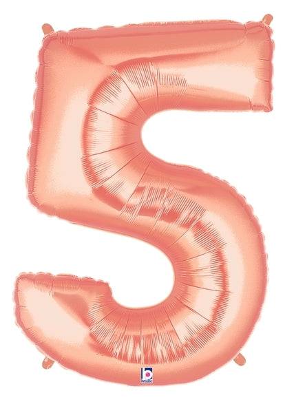 34" Megaloon Number 5 - Rose Gold