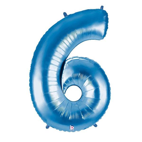 34" Megaloon Number 6 - Blue