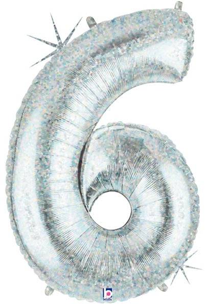34" Megaloon Number 6 - Holographic