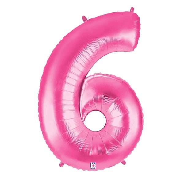 34" Megaloon Number 6 - Pink