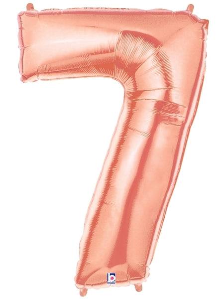 34" Megaloon Number 7 - Rose Gold