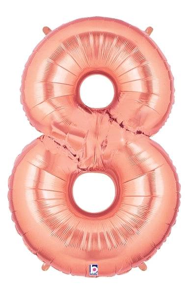 34" Megaloon Number 8 - Rose Gold