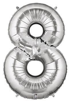 34" Megaloon Number 8 - Silver