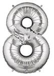 34" Megaloon Number 8 - Silver