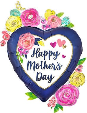 34" Satin Mothers Day Watercolor Floral