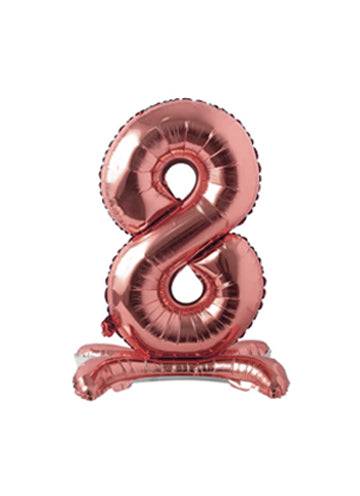 34" Standing Number Balloon - Rose Gold