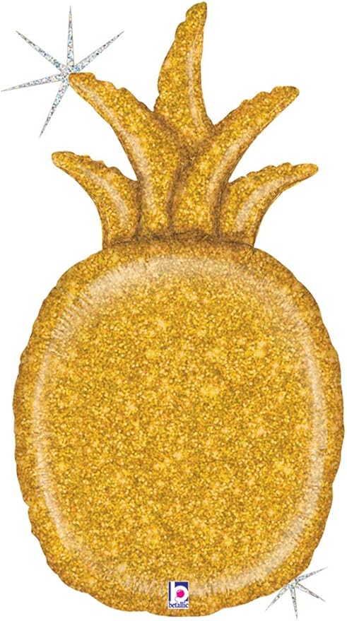 35" Gold Glitter Pineapple - Betallic
