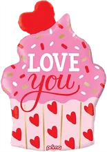 35" Love You Cupcake Shape