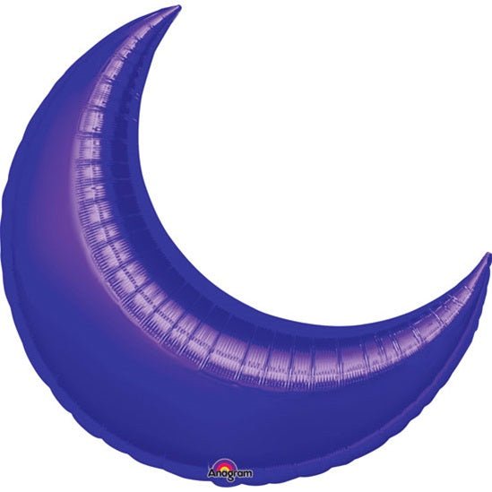 35" PURPLE CRESCENT Foil Balloon - Package of 3