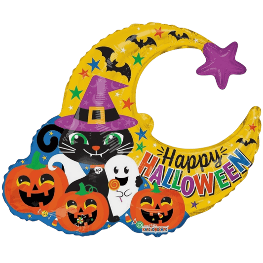 36" Happy Halloween - Cat and Moon - Conver USA