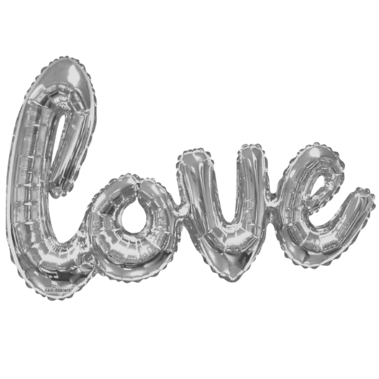 36" Script Love - Silver