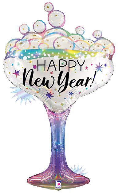 37" Opal New Year Champagne Glass