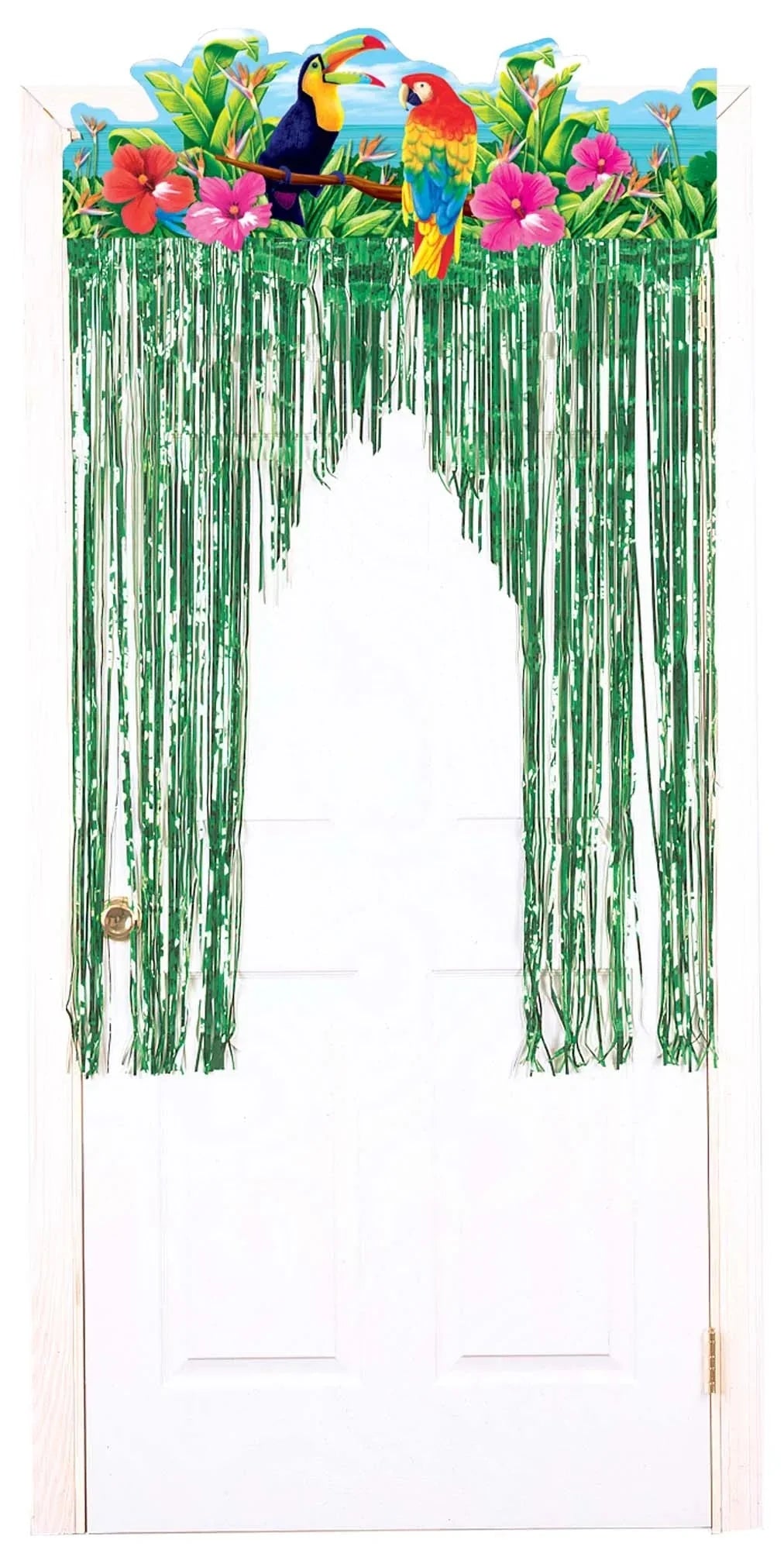 38" x 4.5' Tropical Birds Door Curtain
