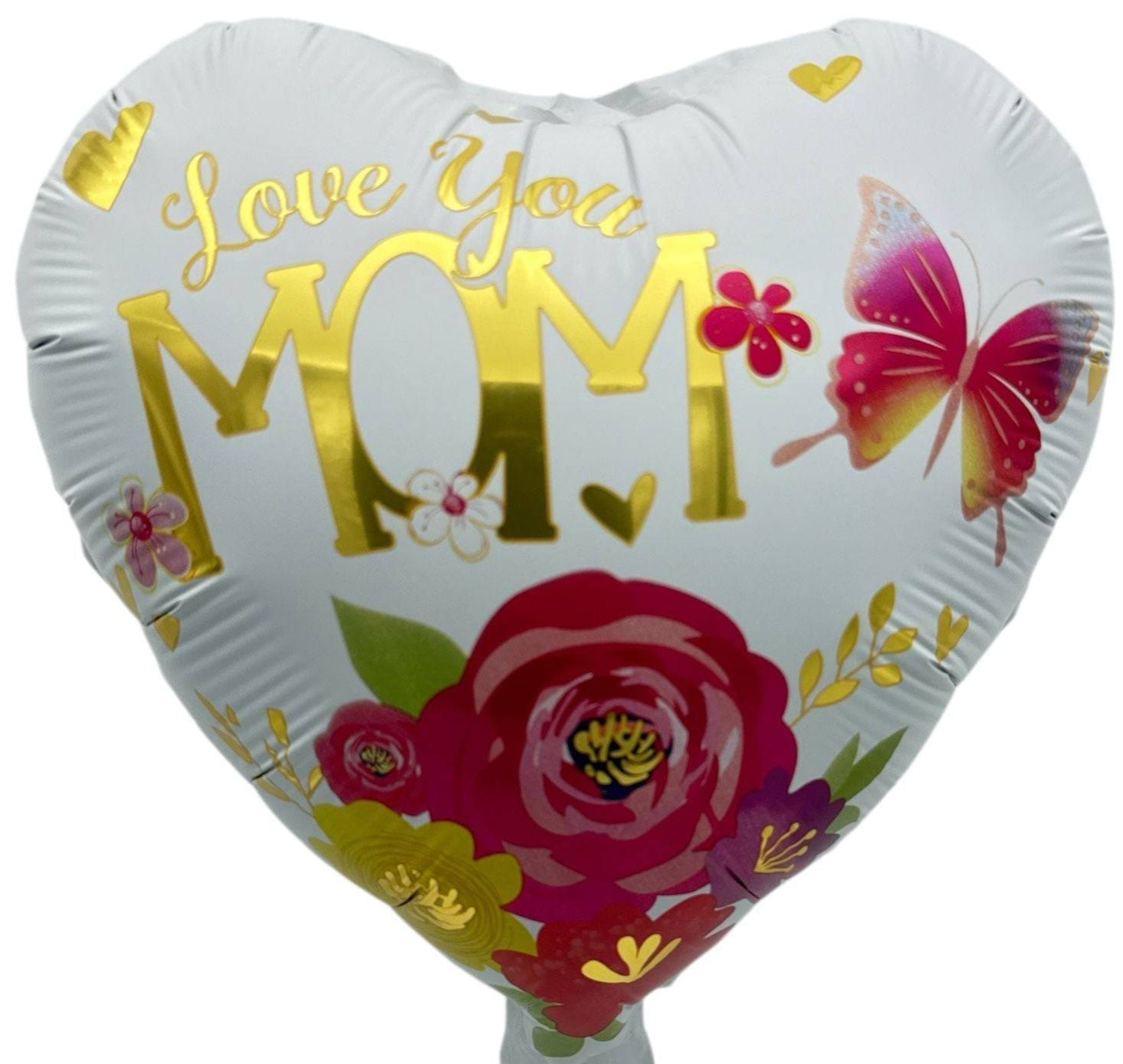 4" Love you Mom Floral Butterfly - 100ct  - Party America