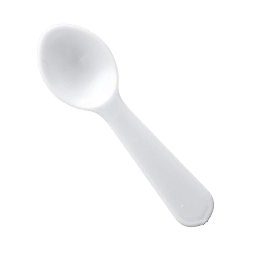 4" Mini Dessert Spoons - White (36ct)