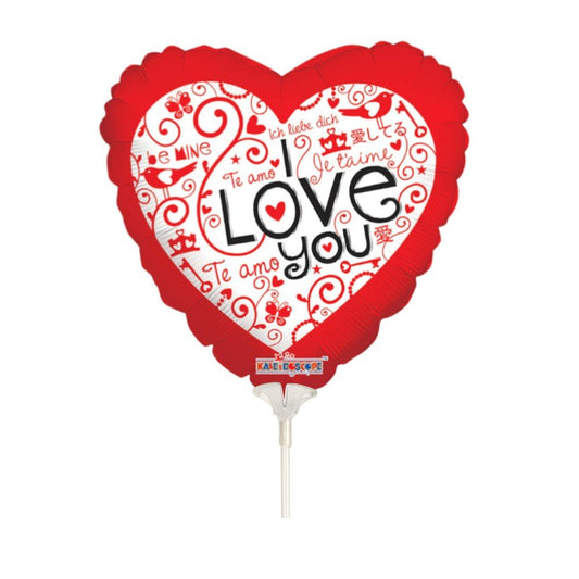 4" Mylar Love You Languages (100ct) - Conver USA