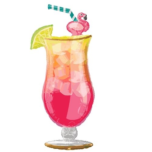 41" Let's Flamingle Tropical Drink Balloon