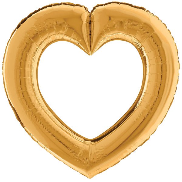42" Gold Hollow Heart - Party America