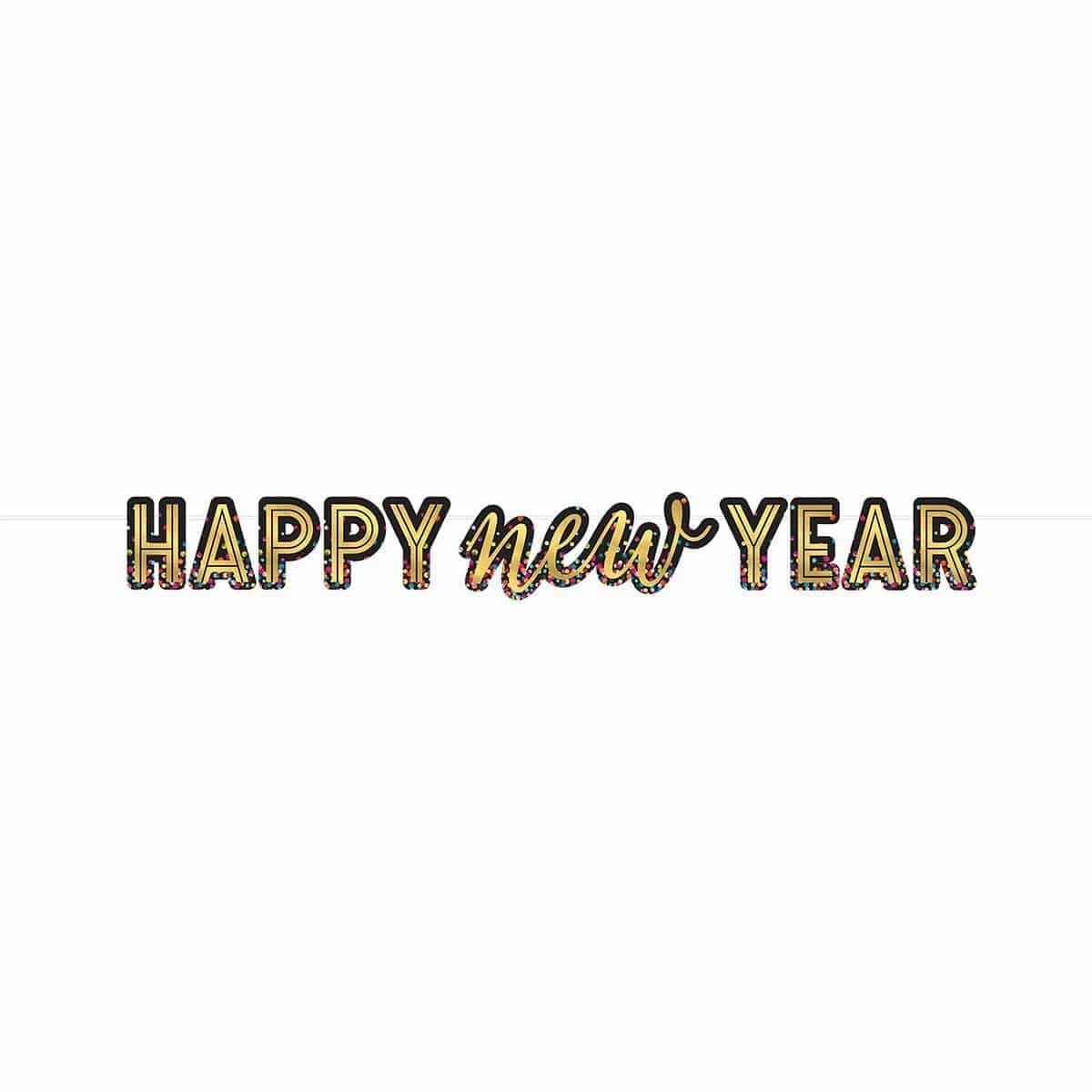 12' Banner - Happy New Year - Amscan