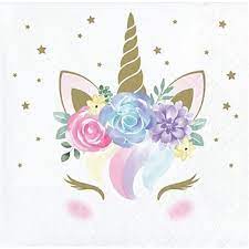 5" Beverage Napkin - Unicorn (16ct)
